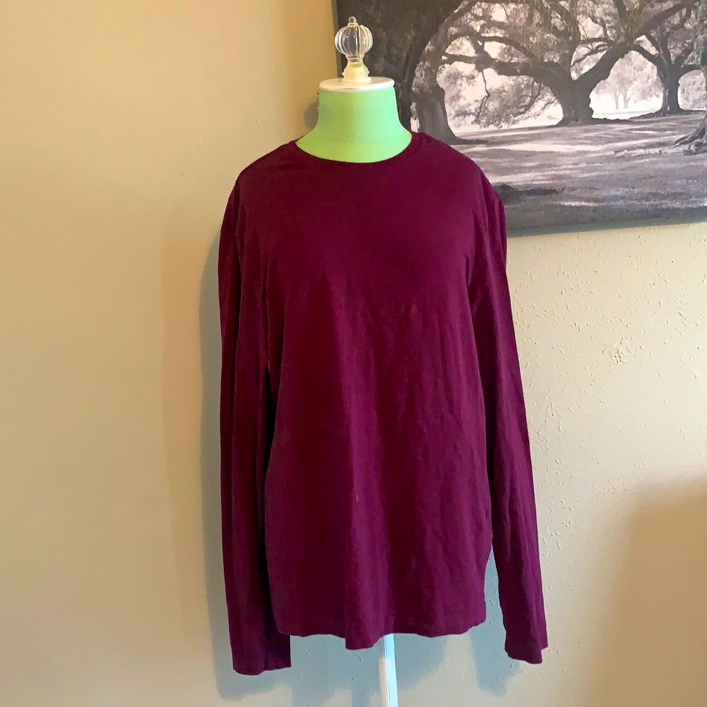 Maroon long sleeve t shirt